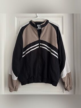 Colorblock Zip-Up Windbreaker Jacket
